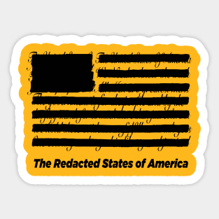 Redacted States of America Sticker